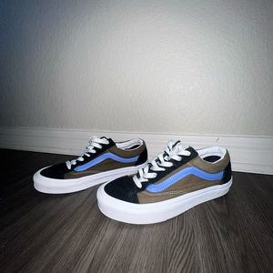 Green, Blue and Black Vans